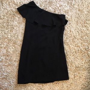 Cooper & Ella Black One Shoulder Cocktail Dress